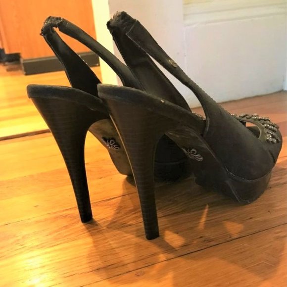 Size 7 Simply Vera Slingback Peep Toe Heels - Picture 4 of 5